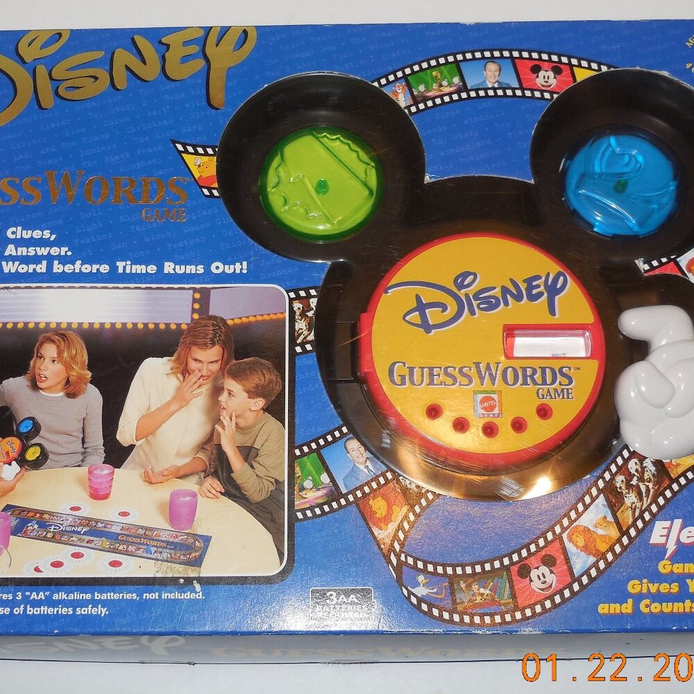 2001 Electronic Disney GuessWords Game Guess Words Trivia Mattel 100% Complete